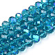Electroplate Glass Beads Strands X-EGLA-A034-T8mm-L25-1