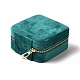 Square Velvet Jewelry Zipper Boxes VBOX-C003-01B-3