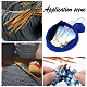 Chgcraft 3 pcs 3 agujas de tejer circulares de bambú de alambre de acero inoxidable de estilo TOOL-CA0001-08-5