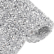 グリッターレジンホットフィックスラインストーン（裏面接着剤）  ラインストーントリミング  マスクと衣装のアクセサリー  長方形  銀  39.5x23.5x0.3cm DIY-WH0166-23B-1
