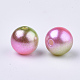 Cuentas de perlas de imitación de plástico ABS del arco iris X-OACR-Q174-8mm-08-2