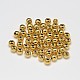Rack Plating and Vacuum Plating Brass Round Spacer Beads KK-I601-6mm-G-RS-2