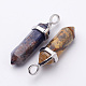 Fashion Natural & Synthetic Mixed Stone Pointed Pendants G-D415-M-2