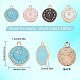 SUNNYCLUE 1 Box 40Pcs 4 Colors Clock Charms Bulk Clock Charm Chrismas New Year Charms Time Watch Charms for jewellery Making Charm DIY Bracelet Necklace Earrings Beginners Adult Women Crafts Supplies ENAM-SC0002-96-2