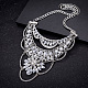 Fashion Women Jewelry Zinc Alloy Rhinestone Bib Statement Choker Collar Necklaces NJEW-BB15091-A-7
