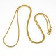 Unisex de moda 201 de acero inoxidable collares de cadena de serpiente NJEW-L043-06G-1