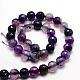 Dyed Natural Agate Faceted Round Beads Strands G-E320B-8mm-07-2