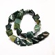 Natural Moss Agate Twist Square Beads Strands G-L238-09-2