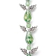Brins de perles de verre galvanisées en forme de fée d'ange AJEW-JB01173-04-1