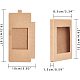 BENECREAT 30PCS Brown Kraft Paper Gift Box With Clear PVC Window Foldable Rectangle Wedding Chocolate Candy Favors Package Box CON-BC0006-50-2