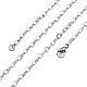 Klassische einfache 304 Edelstahl Herren Damen Kabelkette Halskette Herstellung STAS-P045-03P-4