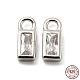 Real Platinum Plated Rhodium Plated 925 Sterling Silver Charms STER-K176-03E-P-1