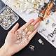 SUPERFINDINGS 10 Sets 50Pcs Teachers' Day Pendant Charm Large Hole Dnagle Charm Notebook Glasses Book Charms Antique Silver Pendant for Thanksgiving Day Teachers' Day Gift Hole: 4mm FIND-FH0006-83-3
