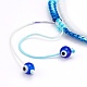 Ensemble de bracelets de perles tressées en cordon de polyester réglable et de bracelets extensibles X-BJEW-JB05980-3