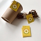 Étiquettes cadeaux rectangulaires en papier avec visage souriant imprimé CDIS-F006-01-5