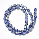 Natürliche blaue Fleck Jaspis Perlen Stränge G-S357-B06-2