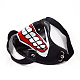 Punk PU Leather Teeth Pattern Mouth Cover AJEW-O015-01-4