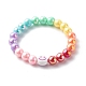 Set di braccialetti elasticizzati con perline acriliche opache per bambini BJEW-JB06404-3