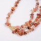 Agate naturelle et perles de rocaille en verre colliers étagés NJEW-K100-05A-3