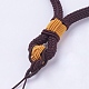 ナイロン糸ネックレス作り  ブラウン  9.05インチ〜11.02インチ（23~28cm） NWIR-F005-11A-2