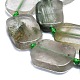 Verdes naturales abalorios de cuarzo rutilado hebras G-K245-J03-F01-3
