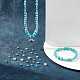 Sunnyclue Bastelset für Halsketten aus synthetischen türkisfarbenen Perlen DIY-SC0018-05-5