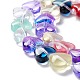 Transparent perles de verre brin GLAA-F112-01H-4