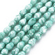 Opaque Baking Painted Glass Beads Strands EGLA-N006-007A-1