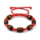 Adjustable Korean Waxed Polyester Cord Kid Braided Beads Bracelets BJEW-JB05437-2