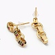 Brass Micro Pave Cubic Zirconia Dangle Earrings X-EJEW-L234-045G-2