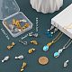 Beebeecraft 24Pcs 4 Styles Pinch Bails Clasp Brass Filigree Ice Pick Pinch Bails Gold and Silver Color Dangle Charms Pendant Connector for Necklace Jewelry Making KK-BBC0005-85-3