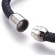 Leather Braided Cord Bracelets BJEW-E350-03A-4
