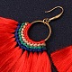 Thread Tassel Earrings EJEW-K046-03A-6