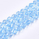Chapelets de perles en cristal de quartz synthétique G-T108-29B-1