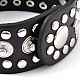 Панк-рок шипованных браслеты кожаный шнур X-BJEW-D351-02-3