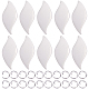 DICOSMETIC 30Pcs Stainless Steel Stamping Tag Charms Blank Leaf Charms Pendants with 30Pcs Jump Rings for DIY Necklace Bracelet and Jewelry Making Craft DIY-DC0001-41-1