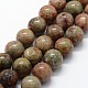 Natural Unakite Beads Strands G-I199-19-10mm-1