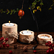 GORGECRAFT 3Pcs 3 Styles Natural Pine Wood Candle Holder AJEW-GF0002-78-6
