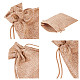 黄麻布ラッピングポーチ巾着袋  ミックスカラー  9x7cm  12個/カラー  24個/セット ABAG-BC0001-08-9x7-3