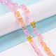 Transparent Electroplate Glass Beads Strands GLAA-F122-05B-2