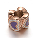 Rose Gold Plated 304 Stainless Steel Enamel European Beads OPDL-L008-RG-2