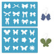 Gorgecraft 2 stili modello di papillon in acrilico orecchini a farfalla modelli per la creazione di modelli riutilizzabili bowknot primavera naturale stencil archi orecchino muore taglio stencil per gioielli fai da te confezione regalo DIY-WH0359-038-1