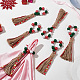 Portatovagliolo con perline in legno a tema natalizio AJEW-AB00034-4