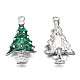Сплав Рождественская елка эмаль подвески для день Рождества X-ENAM-R041-14-1