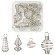20 pièces 4 styles pendentifs de cage de perle en spirale à ressort en alliage de fer FIND-YW0003-22-1
