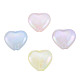 Rainbow Iridescent Plating Acrylic Beads OACR-N010-075-2