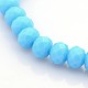 Faceted Opaque Solid Color Crystal Glass Rondelle Beads Stretch Bracelets BJEW-F072-06-2