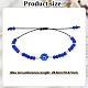 Anattasoul 4 шт. 4 цвета стеклянные и пластиковые плетеные браслеты из бисера от сглаза BJEW-AN0001-27-2