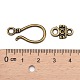 Alloy Hook and Eye Clasps X-PALLOY-2781-AB-FF-3