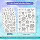 4 Sheets 11.6x8.2 Inch Stick and Stitch Embroidery Patterns DIY-WH0455-052-2